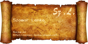 Szomor Lenke névjegykártya